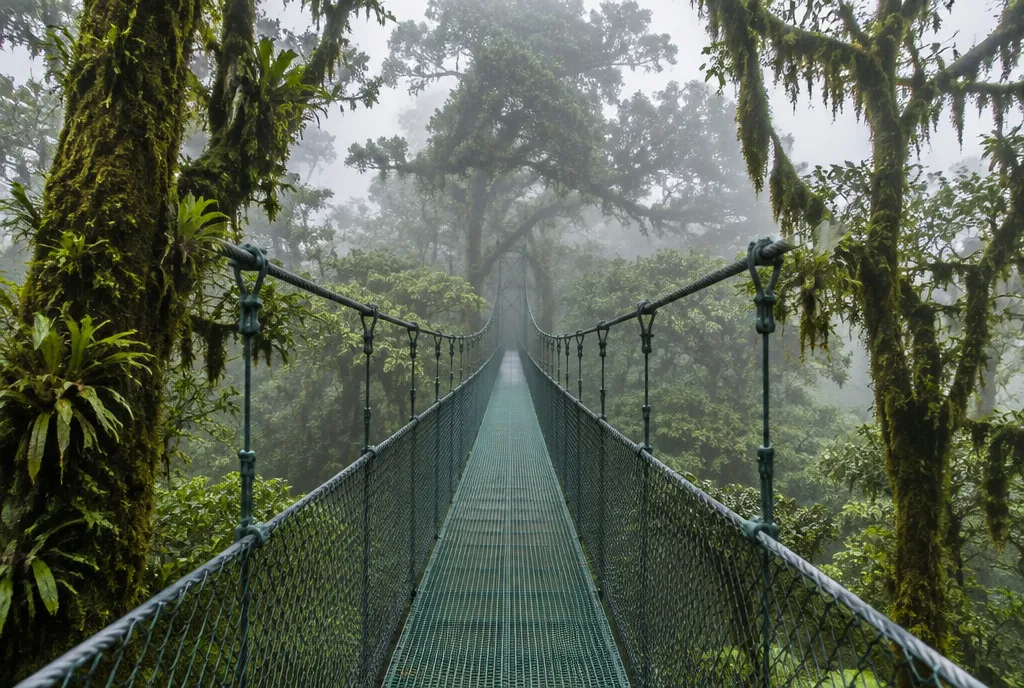 Ilustración de un bosque tropical, generada con IA