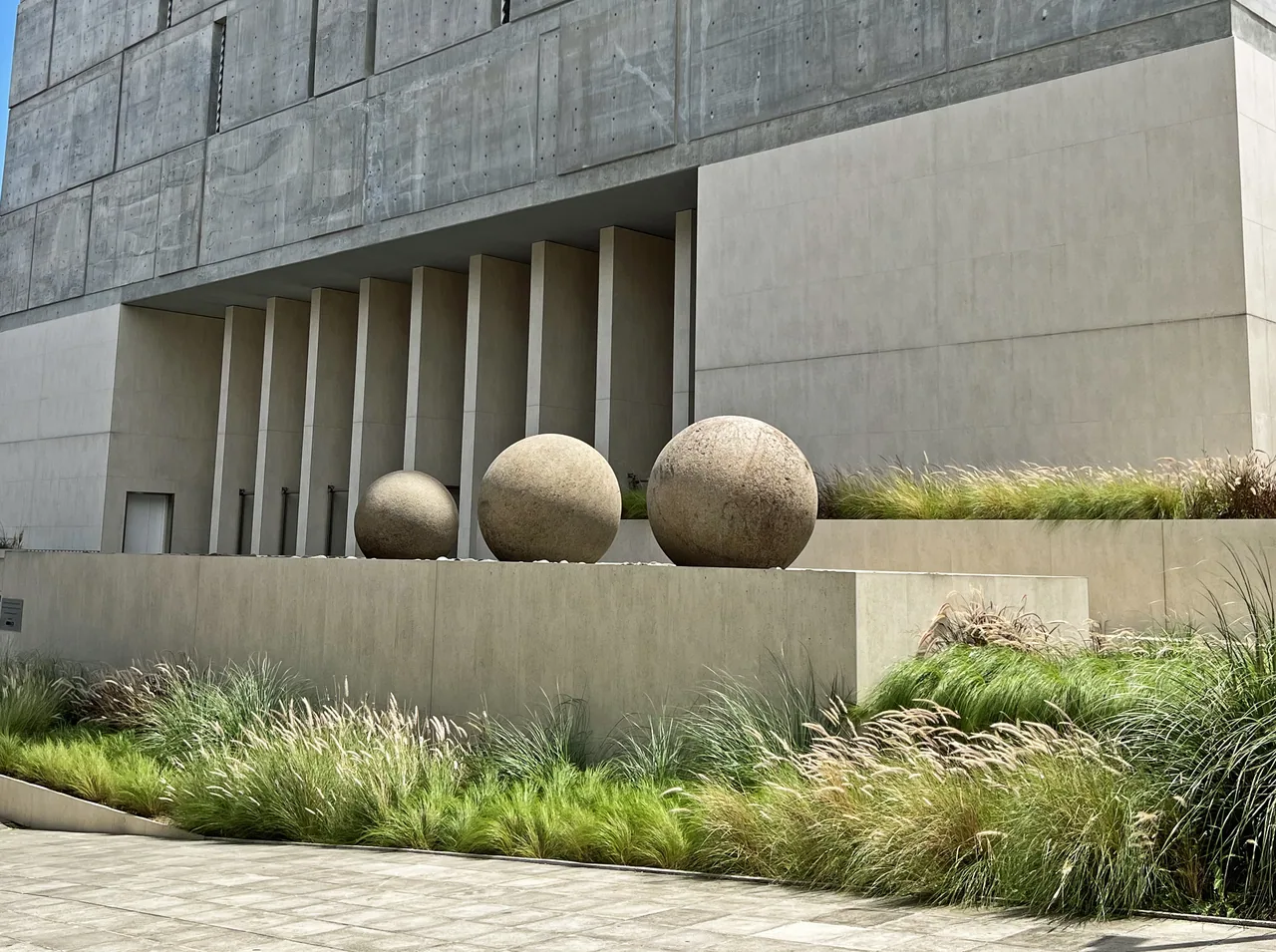 Stone spheres outside Costa Rica’s Legislative Assembly.