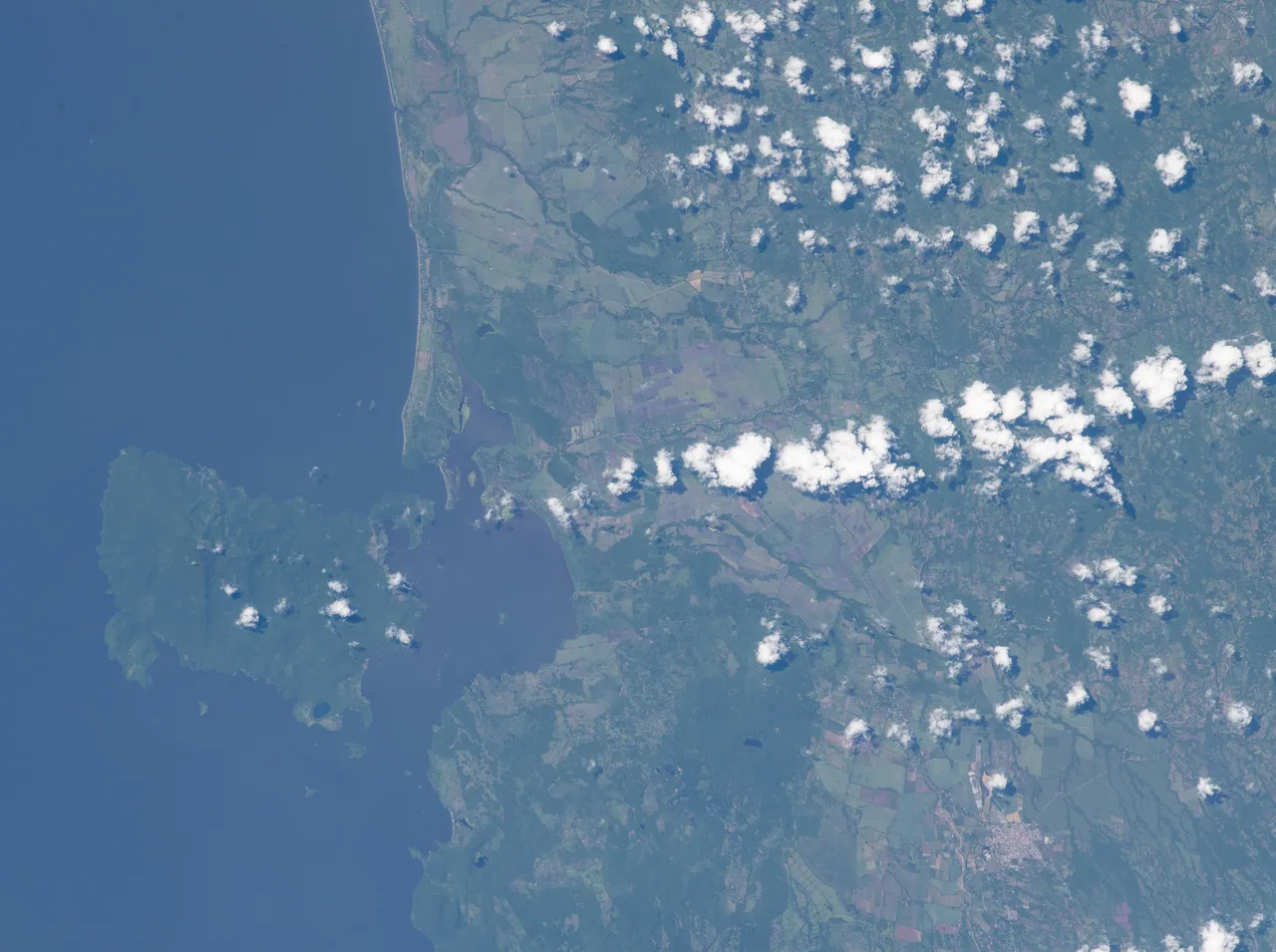 View of Lake Nicaragua and Zapatera Island from the International Space Station.